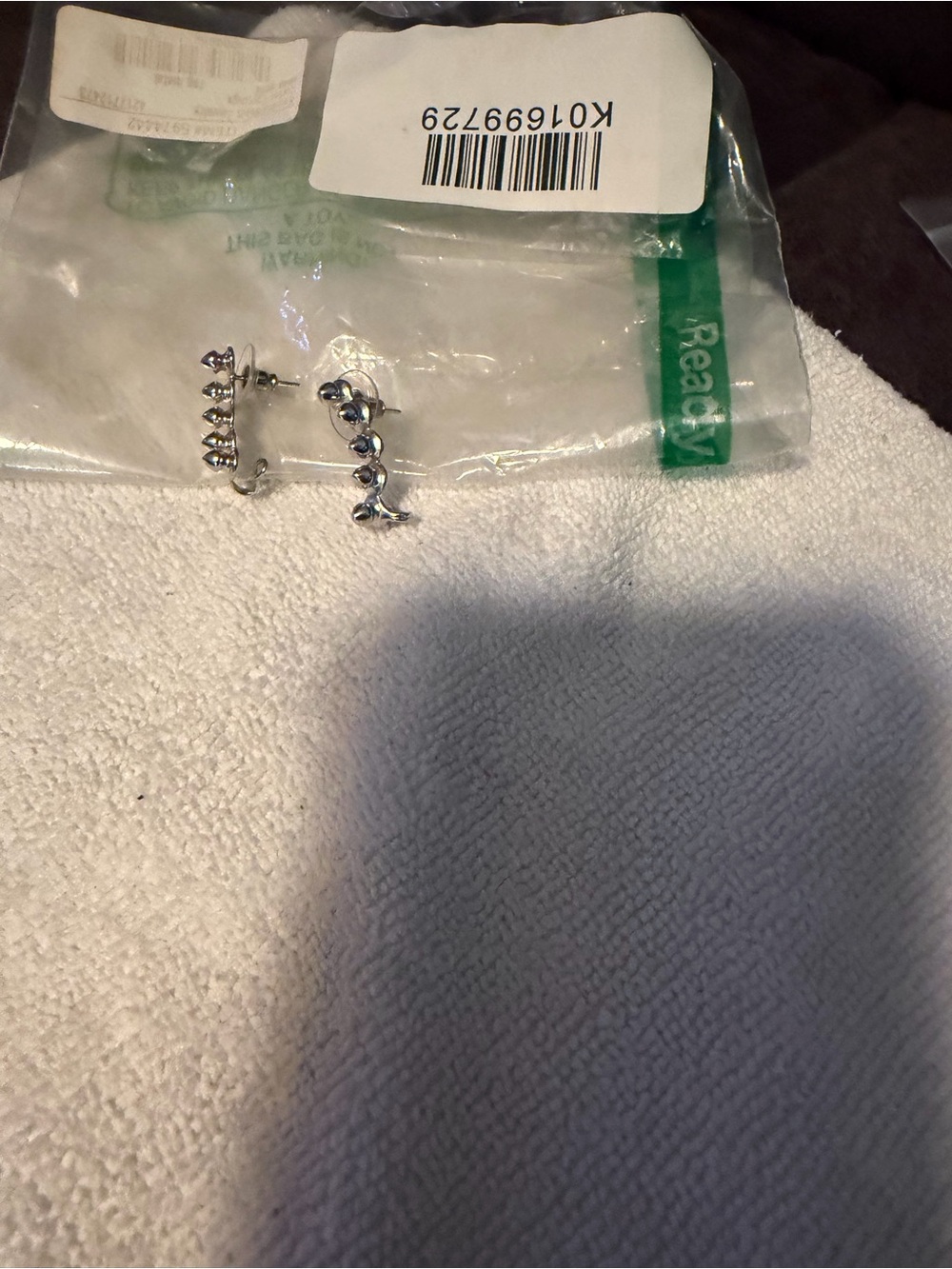 Kendra Scott Silver-Tone Beaded Ear Crawler Earrings